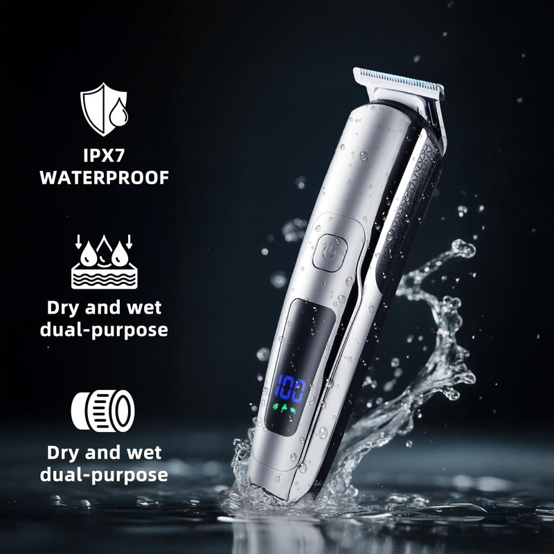 Beard Trimmer for Men, 20 Length Settings, Waterproof Electric Razor for Men, Hair Trimmer, Nose Hair Trimmer, Cordless Hair Clippers, All-in-One Grooming Kit