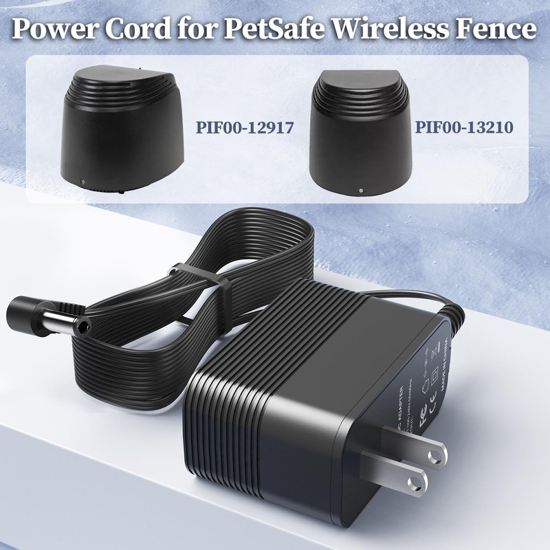 24V Power Cord for PetSafe Wireless Fence Charger Compatible with PetSafe PIF00-12917 300-1070 PIF00-13210 12917 RFA-464 59. 00811 Radio System NF24V-1.5C-DC 650-627 Wireless Fence System AC Adapter