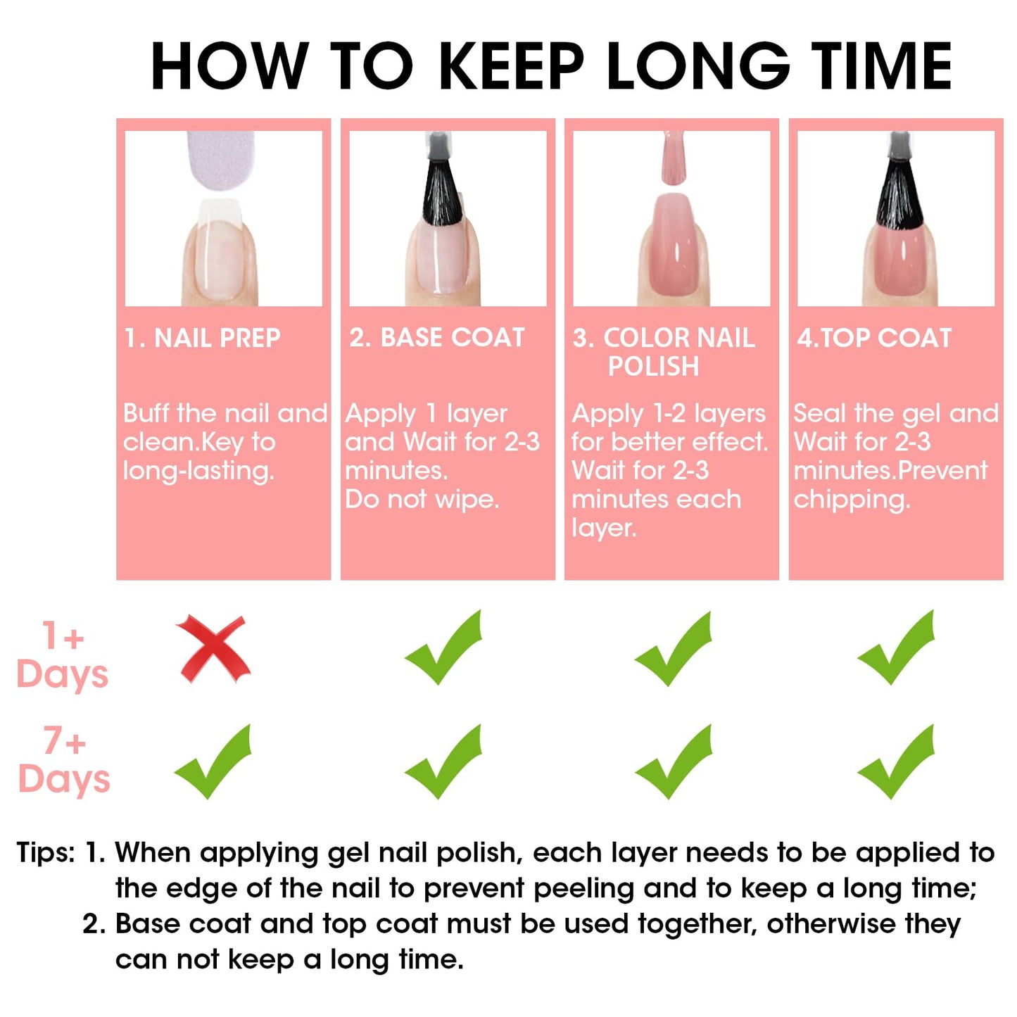 GELLEN Illuminating Nail Concealer Base Coat Nail Polish, Dusty Rose Calcium-Formula Regular Nail Polish Strengthens Nails, Quick Air Dry, Long Lasting, HEMA Free, TPO Free, Non-toxic