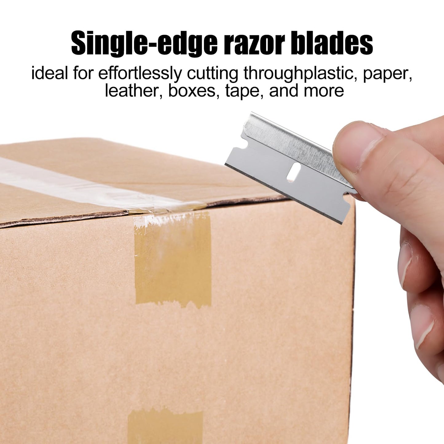 LECEHIVO 1200 Pcs Single Edge Razor Blades Industrial Straight Edge Replacement Scraper Box Cutter Glass Paint Scraper Blades for Removing Stickers Decals Labels