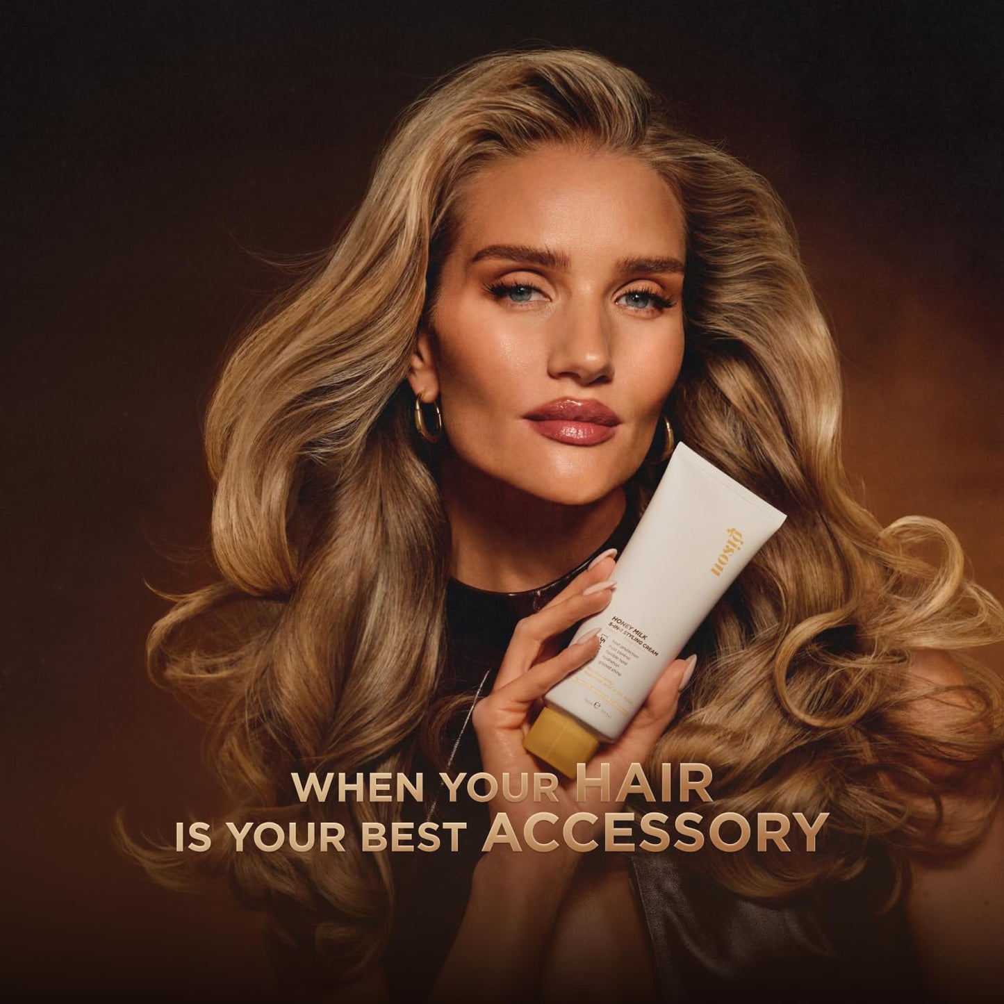 Gisou Honey Milk 5-in-1 Styling Cream - Heat Protection, Hydration, Frizz Control, Glazed Shine & Flexible Hold with Mirsalehi Honey & Hydrolyzed Milk Protein, 5.0 fl oz