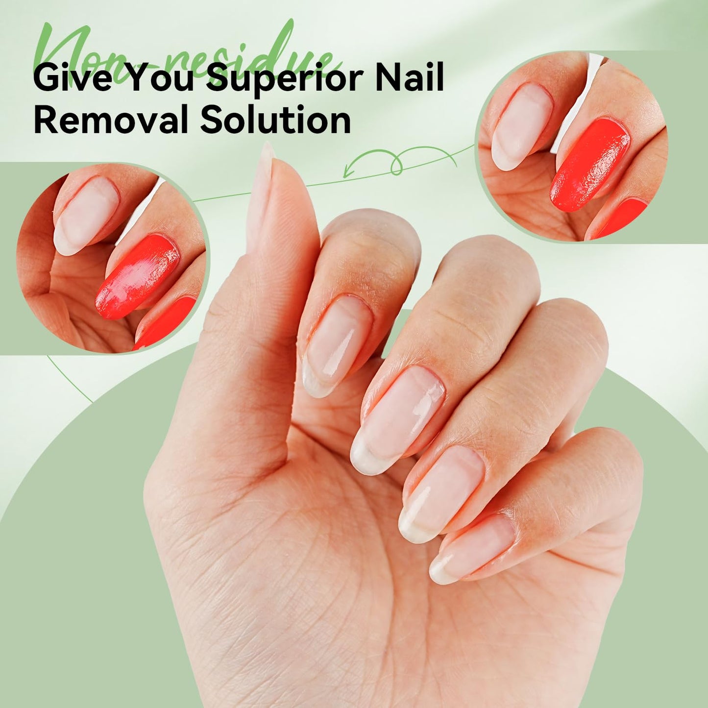 OpenLive Jasmine Scent Nail Polish Remover, 180ml Non Acetone free Nail Polish Remover for Regular Nail Polish with Easy Push-down Pump, 6.08 Fl Oz