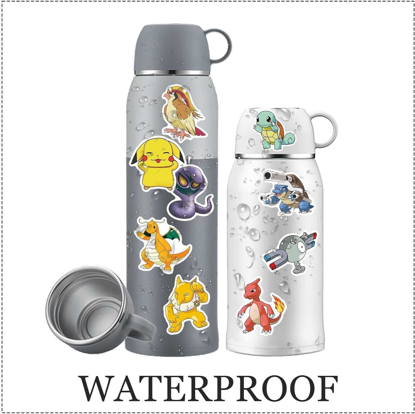 Cartoon Pokémon Stickers - Waterproof & Durable Cute Decals for Laptops, Phones, Skateboards | Assorted Gift Party Favors