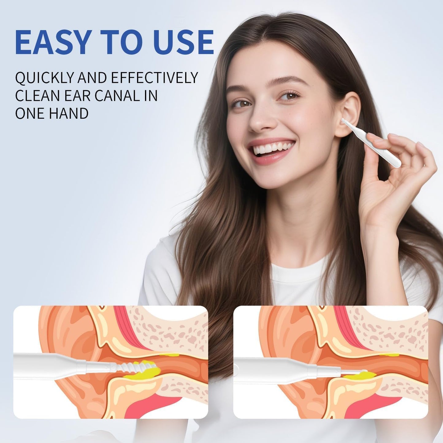 Ear Wax Removal Tool - Multifunctional Spiral Cleaner with 9 Tips | Washable Deep Cleaning Kit