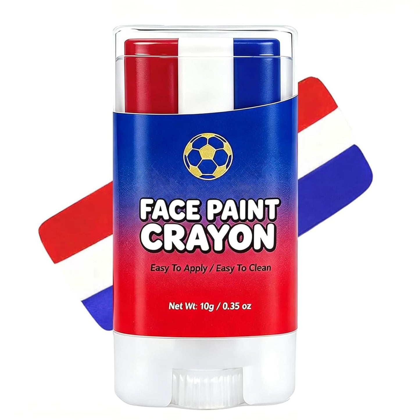 Patriotic USA Flag Face Paint Stick - Red, White & Blue Body Paint for Sports Fans | Perfect for 4th of July & World Cup 2026