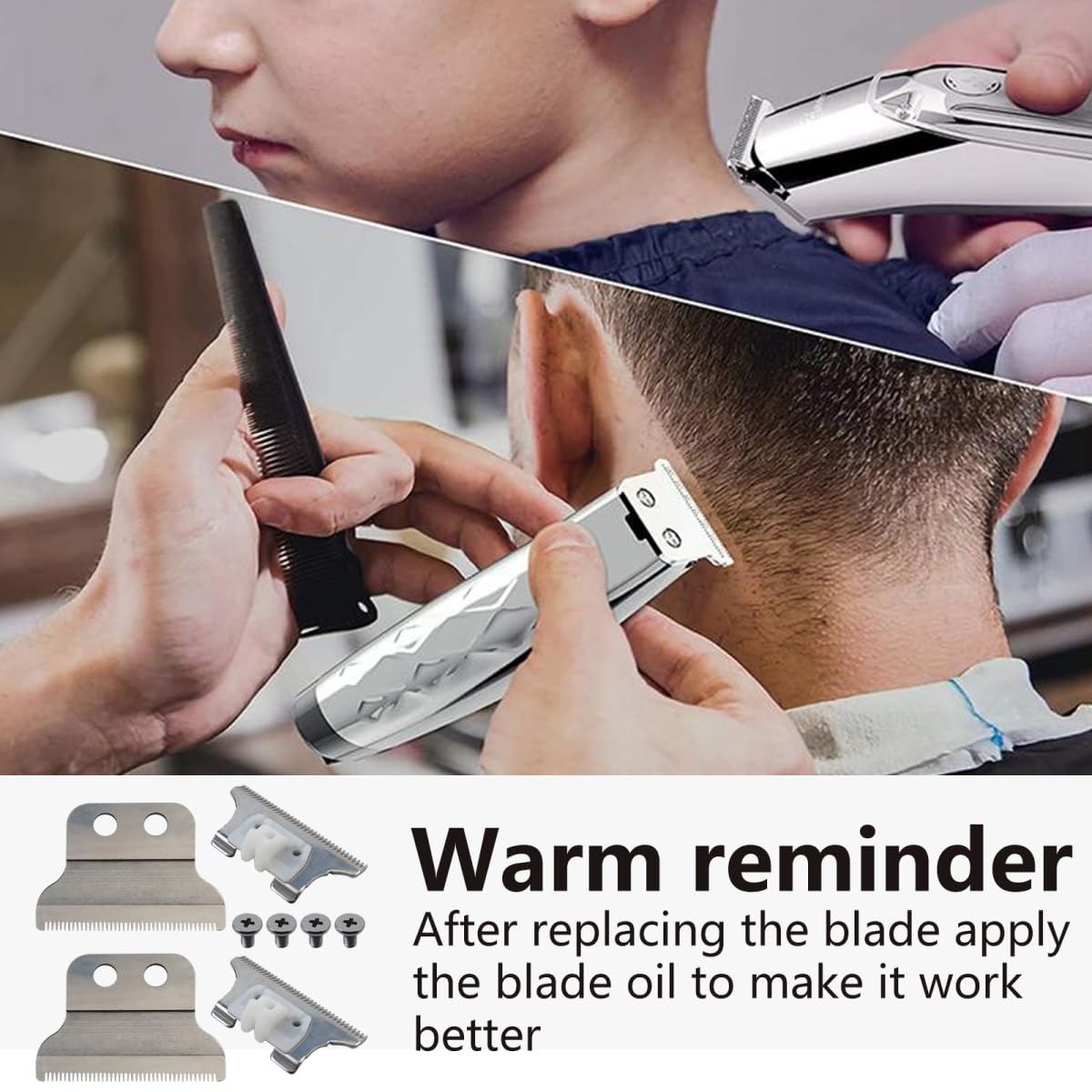 (8081)(8171) T Wide Trimmer Blade for Wahl Detailer (8081) Cordless Detailer LI (8171) 5 Star Series Trimmers 2 Pack by Acupress