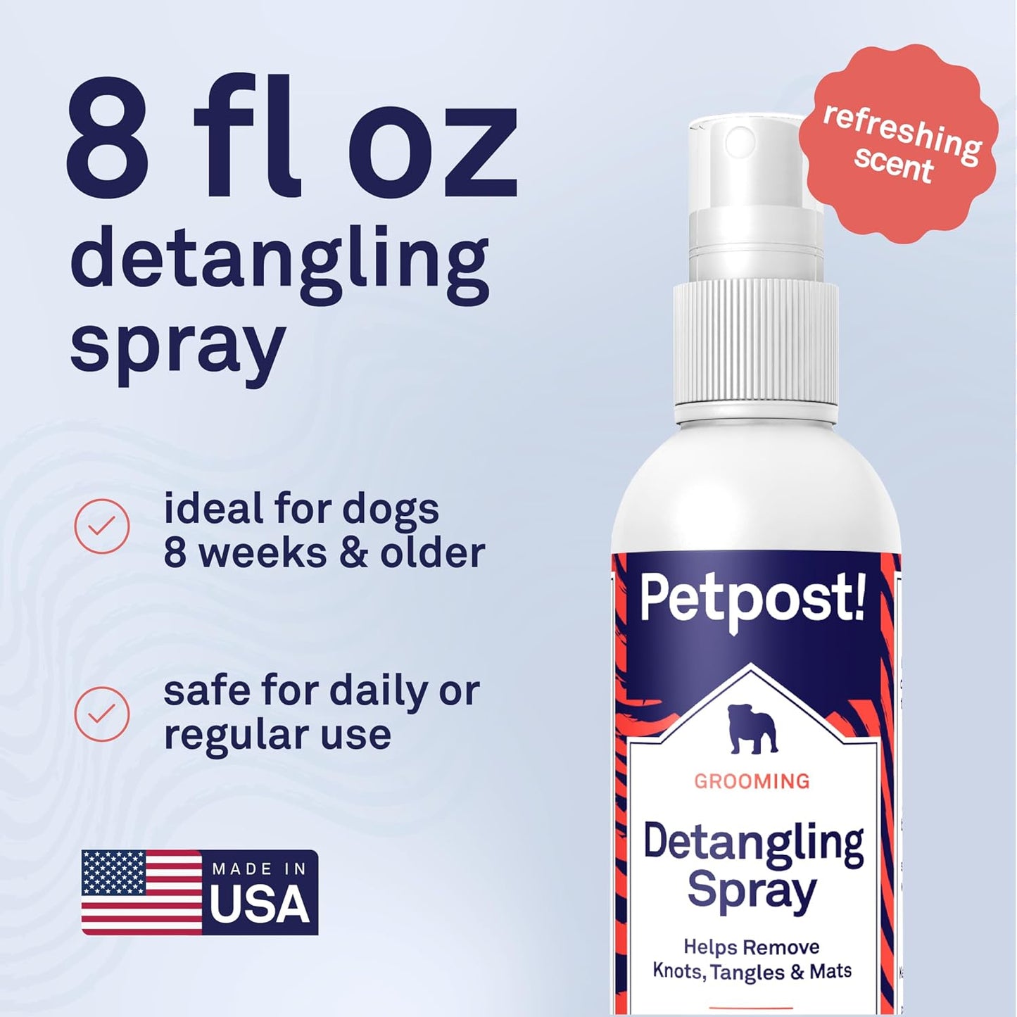 Detangling Spray for Dogs - Oatmeal & Aloe Formula for Healthy Fur | 8 oz - Rejuvenates Knots, Mats & Tangles