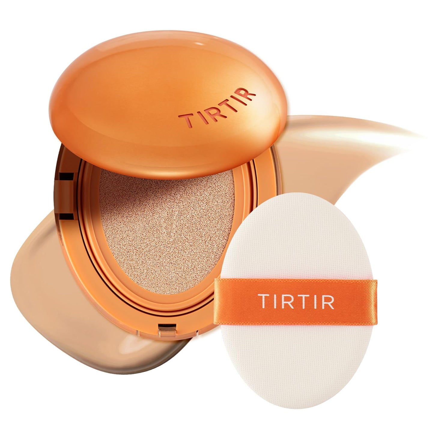 TIRTIR Cushion Foundation - AI-Like Semi-Matte Finish | Medium to Full Coverage, #21N Ivory, 0.63 Fl Oz