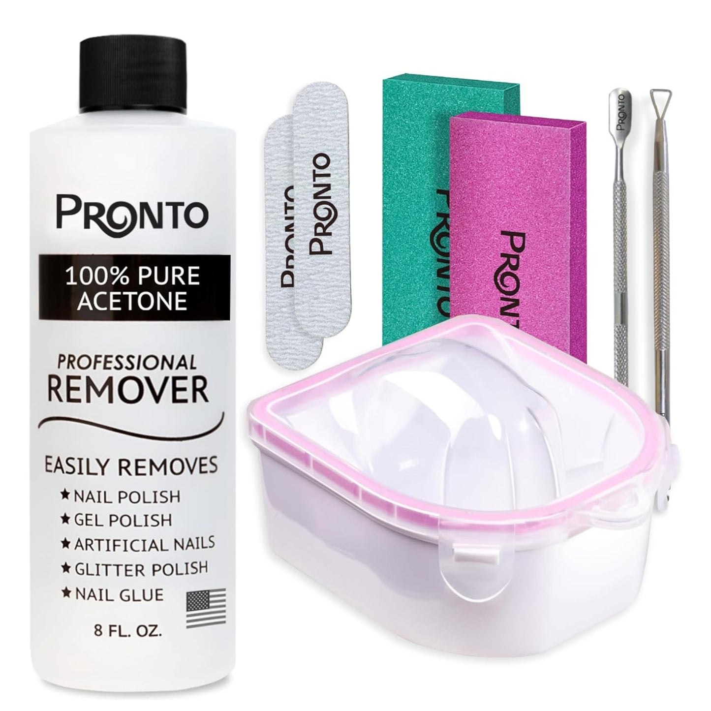 Acetone Gel Nail Polish Remover - Effective Gel & Acrylic Removal | 8 Fl Oz
