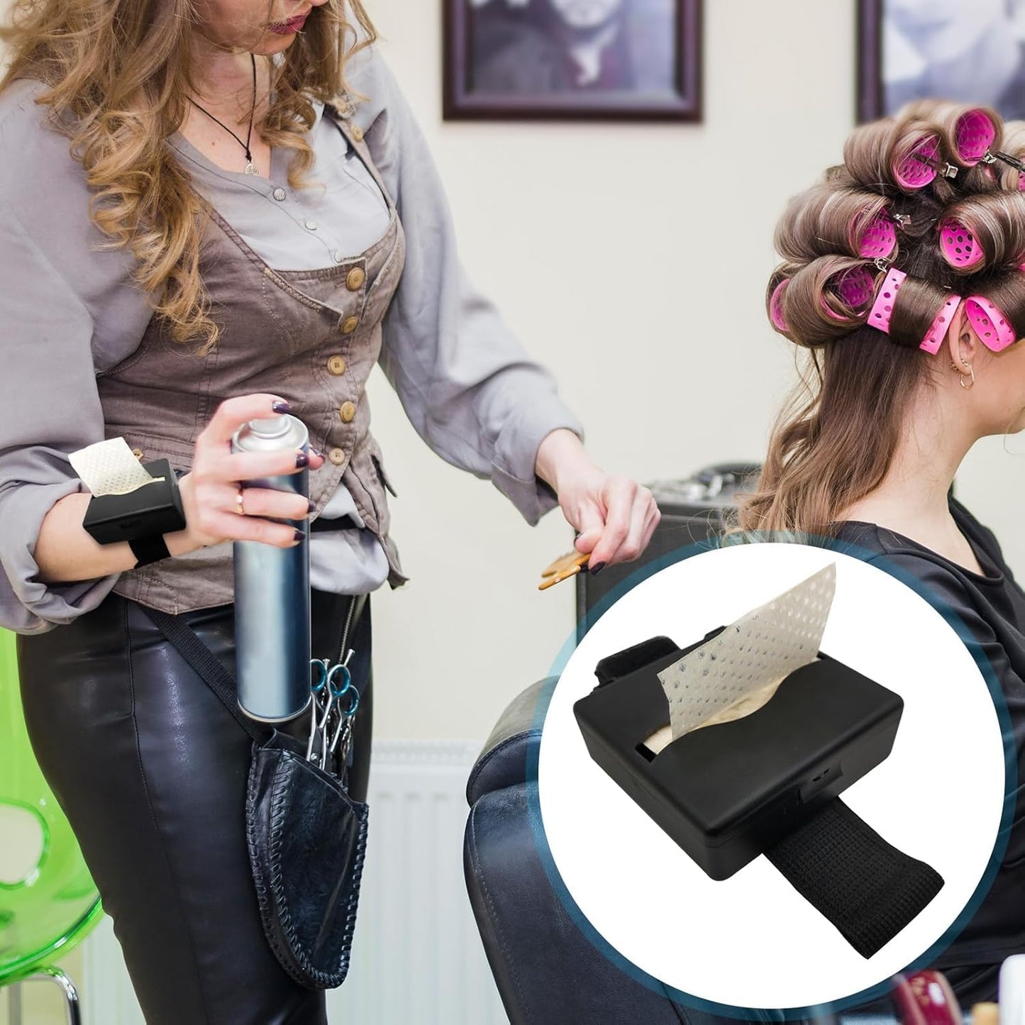 Hair Perm Papers - 180 Ultra Thin Curling Papers for Salon Use | Convenient Dispenser Box