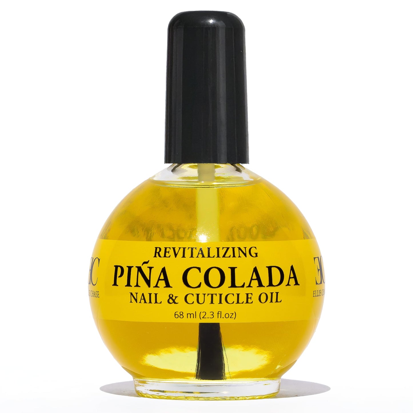 ELLIE CHASE Moisturizing Cuticle & Nail Care Oil 2.3 Fl Oz - Pina Colada Scented – Infused with Jojoba Oil, Aloe, Vitamin E – Nail & Cuticle Hydration, Repair, Moisturizer, Strengthener, Growth