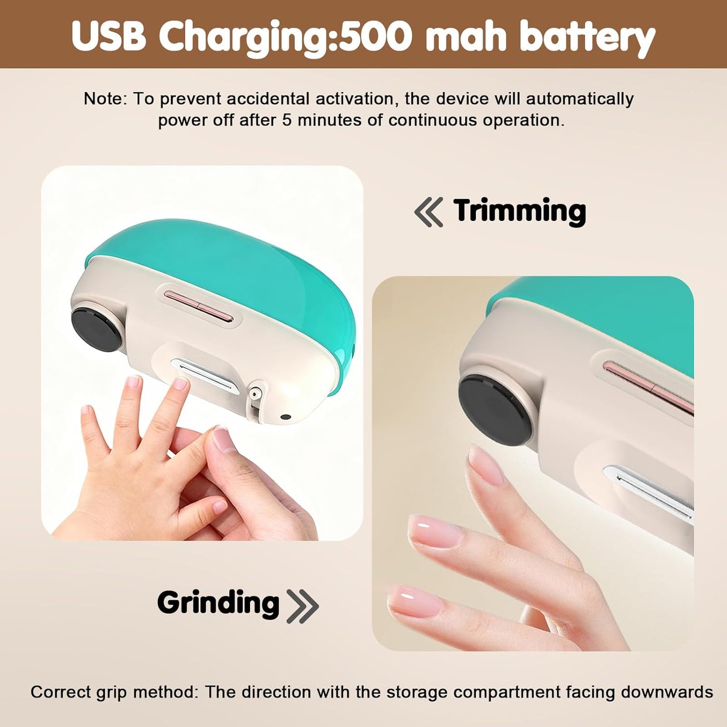Electric Nail Clipper - Adjustable Blade for Thick & Thin Nails | Automatic Trimmer for Seniors, Adults & Babies (White)
