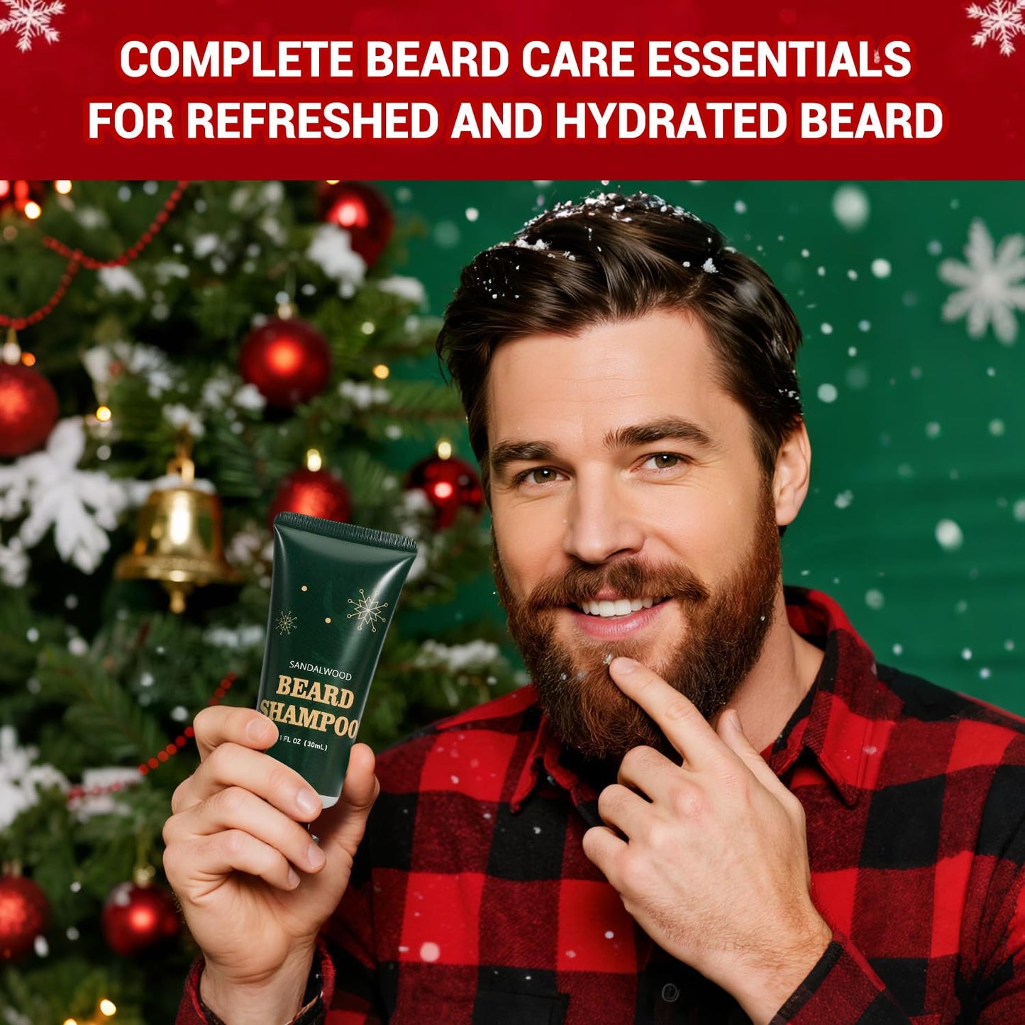 Advent Beauty Calendar for Adults 2025 Rinse & Robust Beard Care Kit Christmas Gifts for Men Skincare Beauty Advent Calendar for Men Christmas 24 Days Countdown Calendar Beard Care Grooming