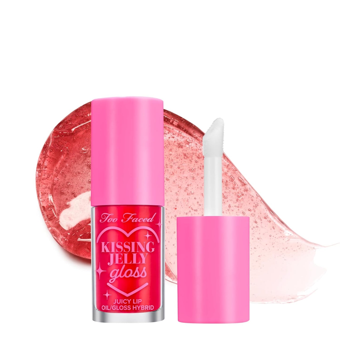 Too Faced Kissing Jelly Lip Oil Gloss - Hydrating Lip Oil & Gloss Hybrid for Moisture & Shine