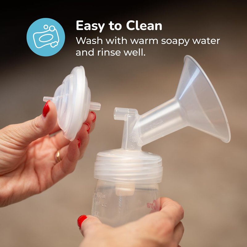 Spectra - Premium Breast Milk Pump Accessory Kit with Baby Bottles - Medium 24mm - Breast Pump Accessories - 2 Pack