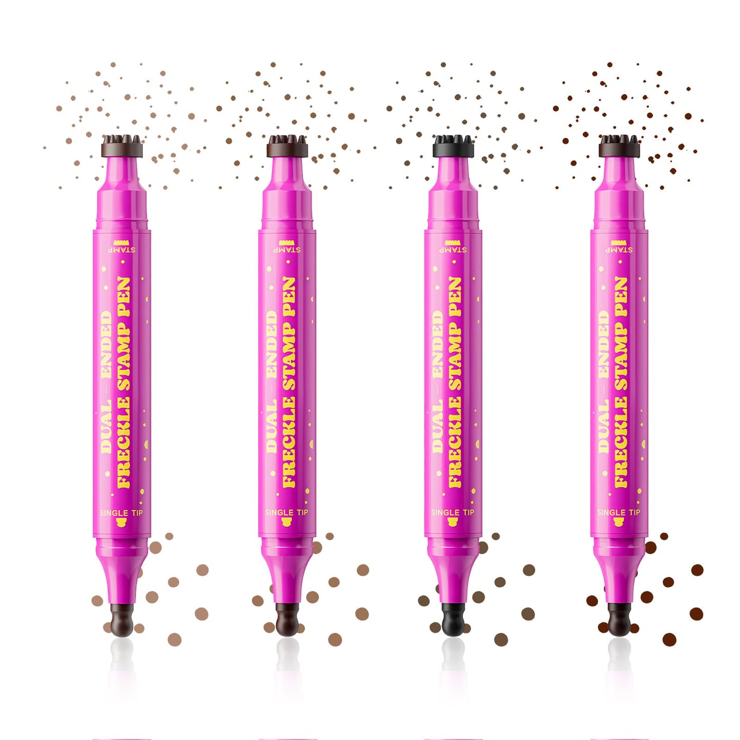 Dual-Ended Freckle Pen, Sponge Stamp & Precision Tip,01 Beige Brown