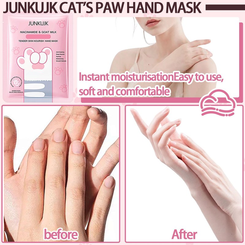 6PCS Hand Masks,Hydrating Hand Masks Moisturizing Gloves Overnight for Dry Cracked Hands,Daily Hand Care Hand Masks Gift Set for Women and Men A