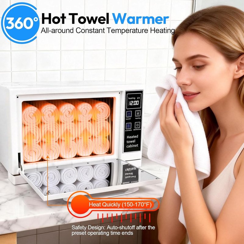 Heated Towel Warmer Cabinet - 6L Spa & Salon Towel Heater | Home Use, Compact Design