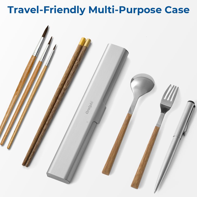 Oralphi 2 Pack Aluminum Toothbrush Travel Case, Portable Travel Toothbrush Holder, Durable Manual Toothbrush Box Container for Traveling, Bathroom, Camping, Business Trip