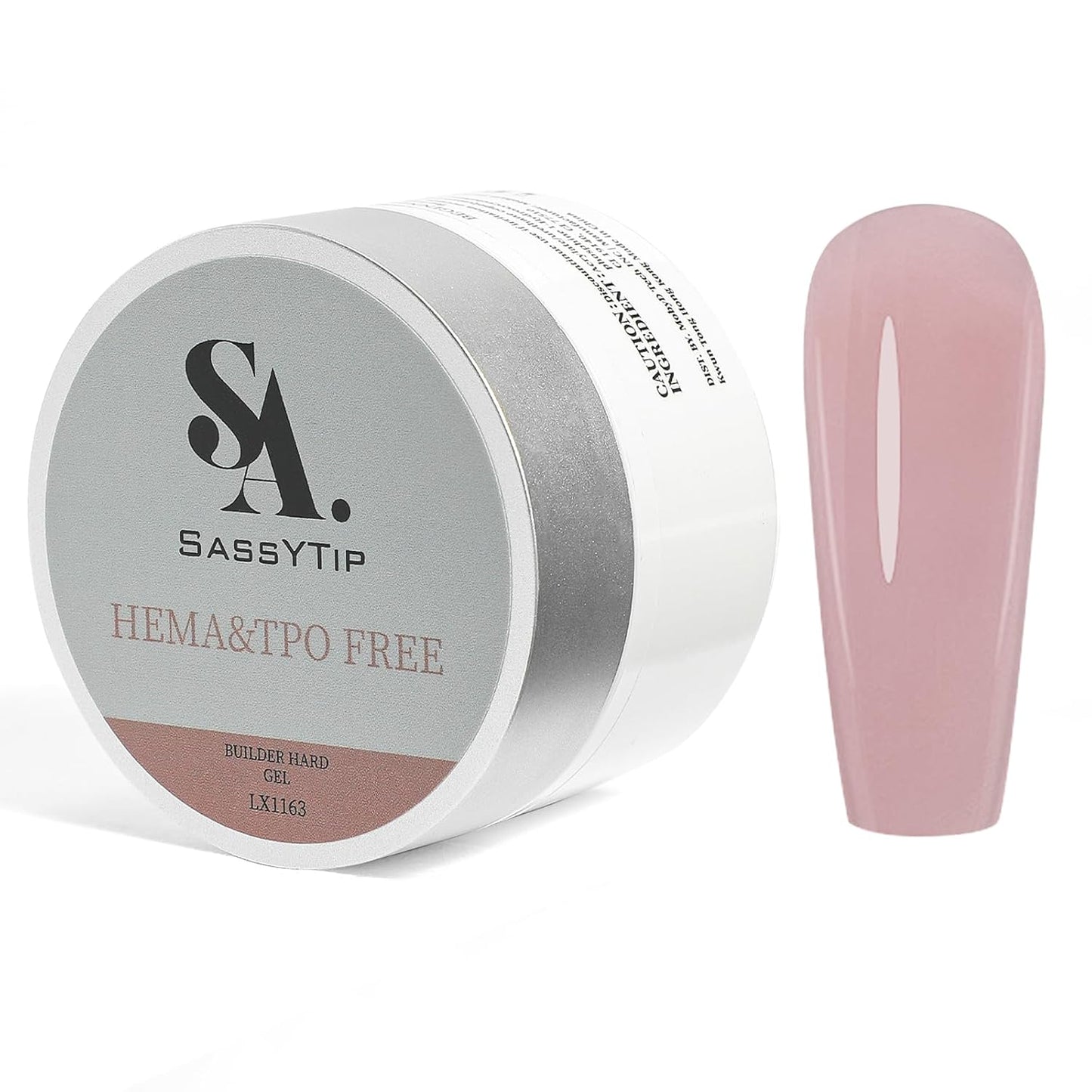 HEMA TPO Free Builder Hard Gel - Allergy-Friendly Nail Gel for DIY & Professional Use | 30g, 7 Shades Available - Tickled Pink
