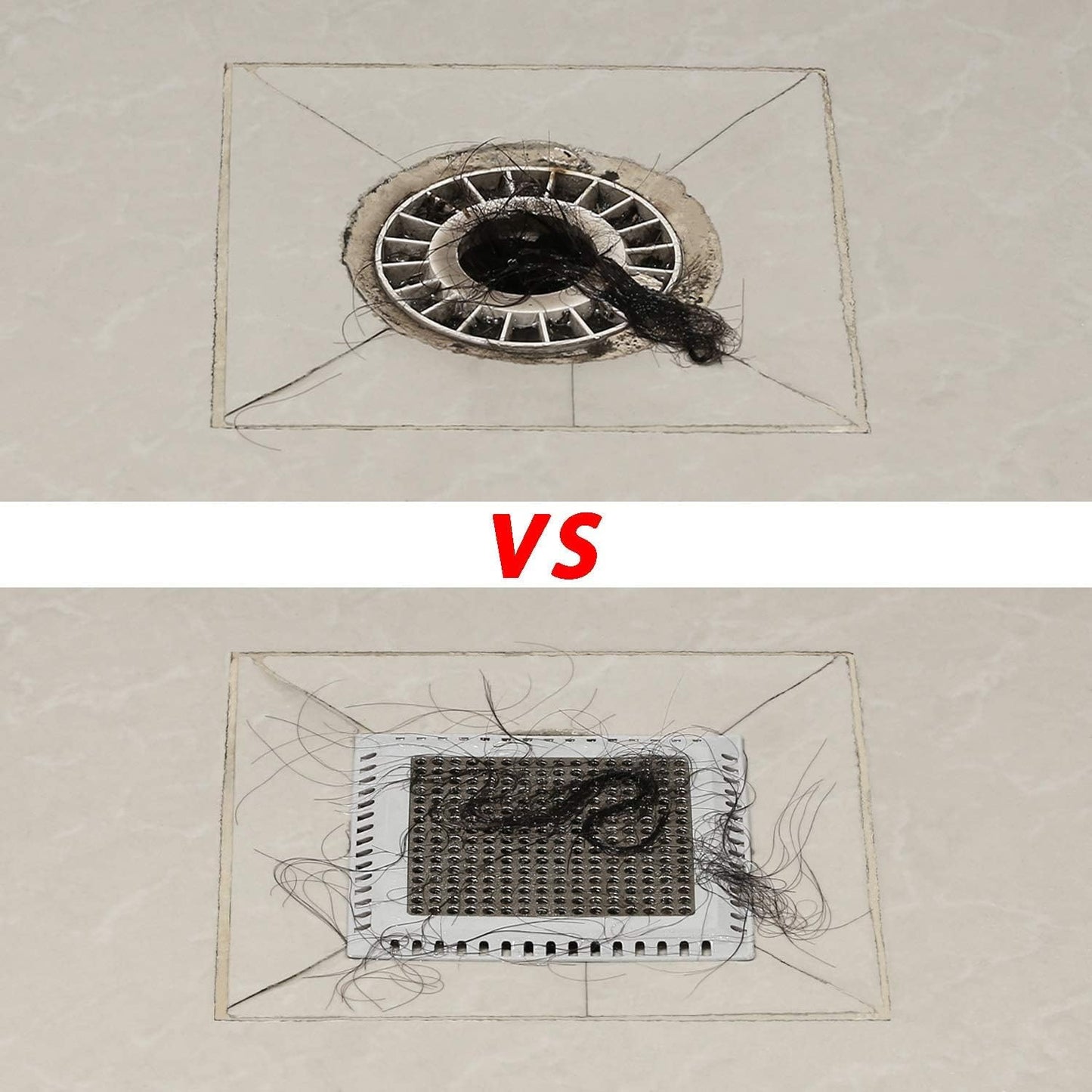 Aojuxix Hair Catcher/Drain Strainer/Shower Drain Cover for Bathroom Floor Drain, Stainless Steel and Silicone (Patented Product)