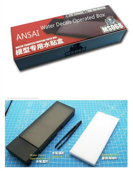 Water Decals Sticker Operated Box with Decal Tweezers Model Craft Airplane Hobby Tools