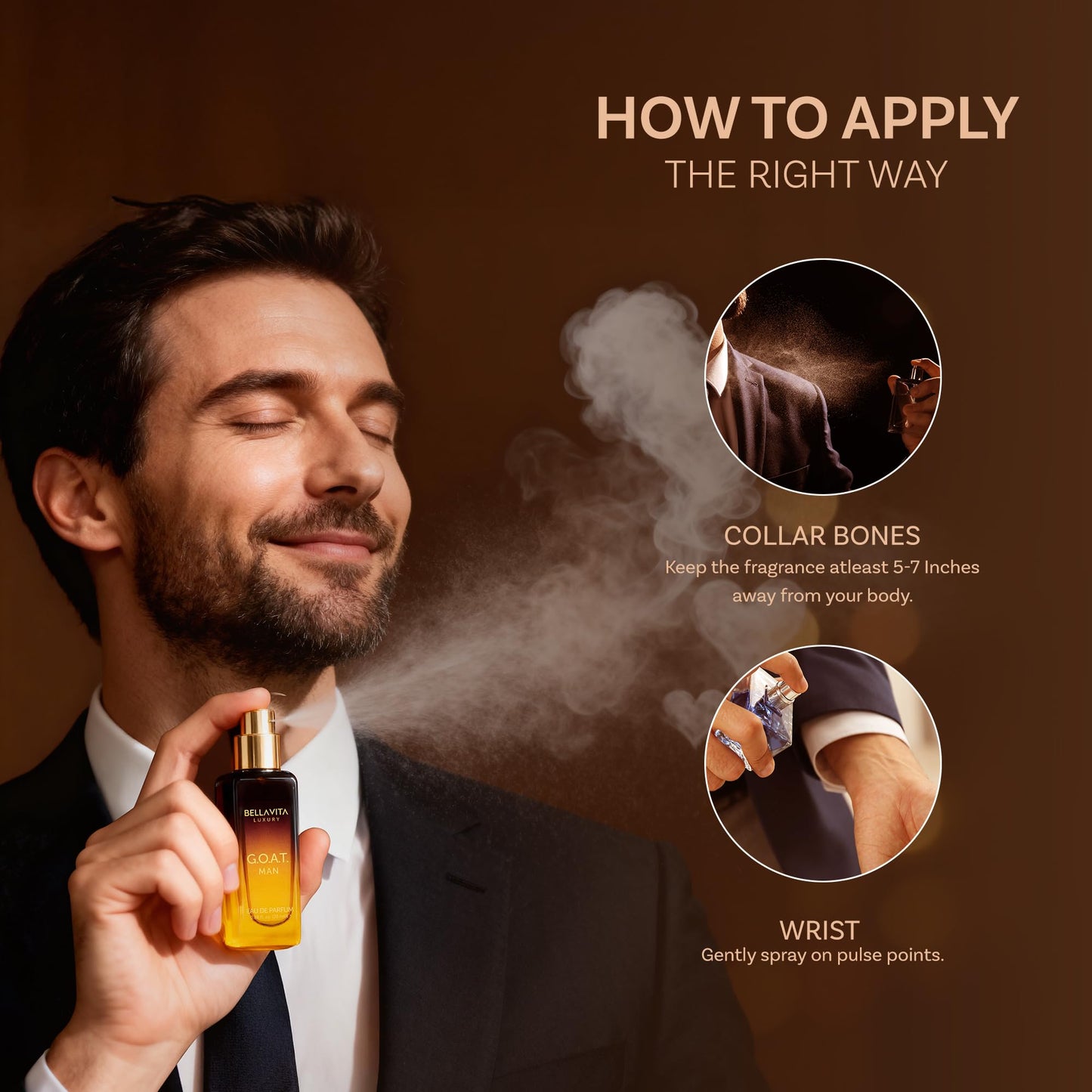 BellaVita Luxury Men's Perfume Gift Set with CEO Man, G.O.A.T., KLUB & OUD | 4 x 20ml (80ml) | Long Lasting Perfume for Men | Citrus, Woody, Patchouli & Caramel Notes | Gift for Father's Day
