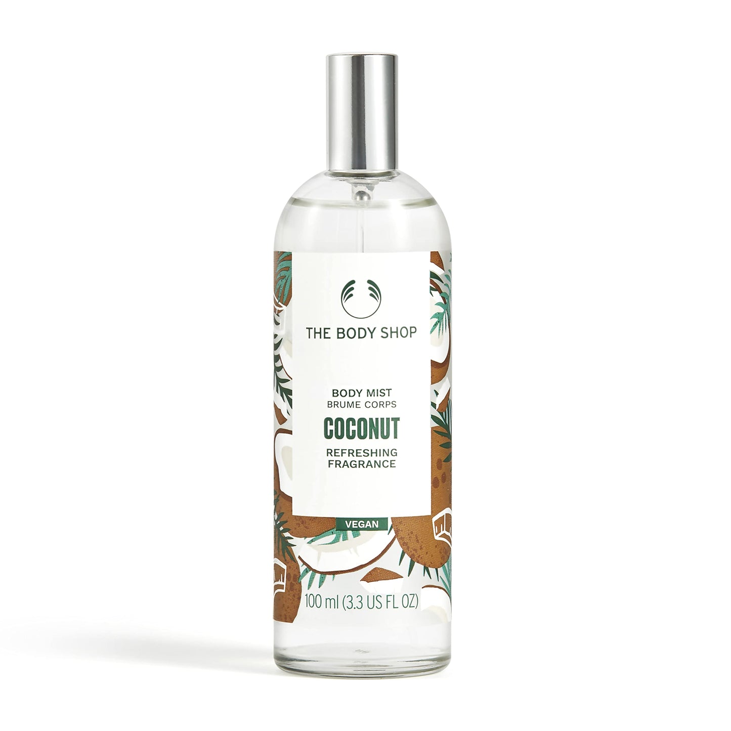 The Body Shop Coconut Body Mist – Refreshes and Cools with a Tropical Scent – Vegan – 3.3 oz