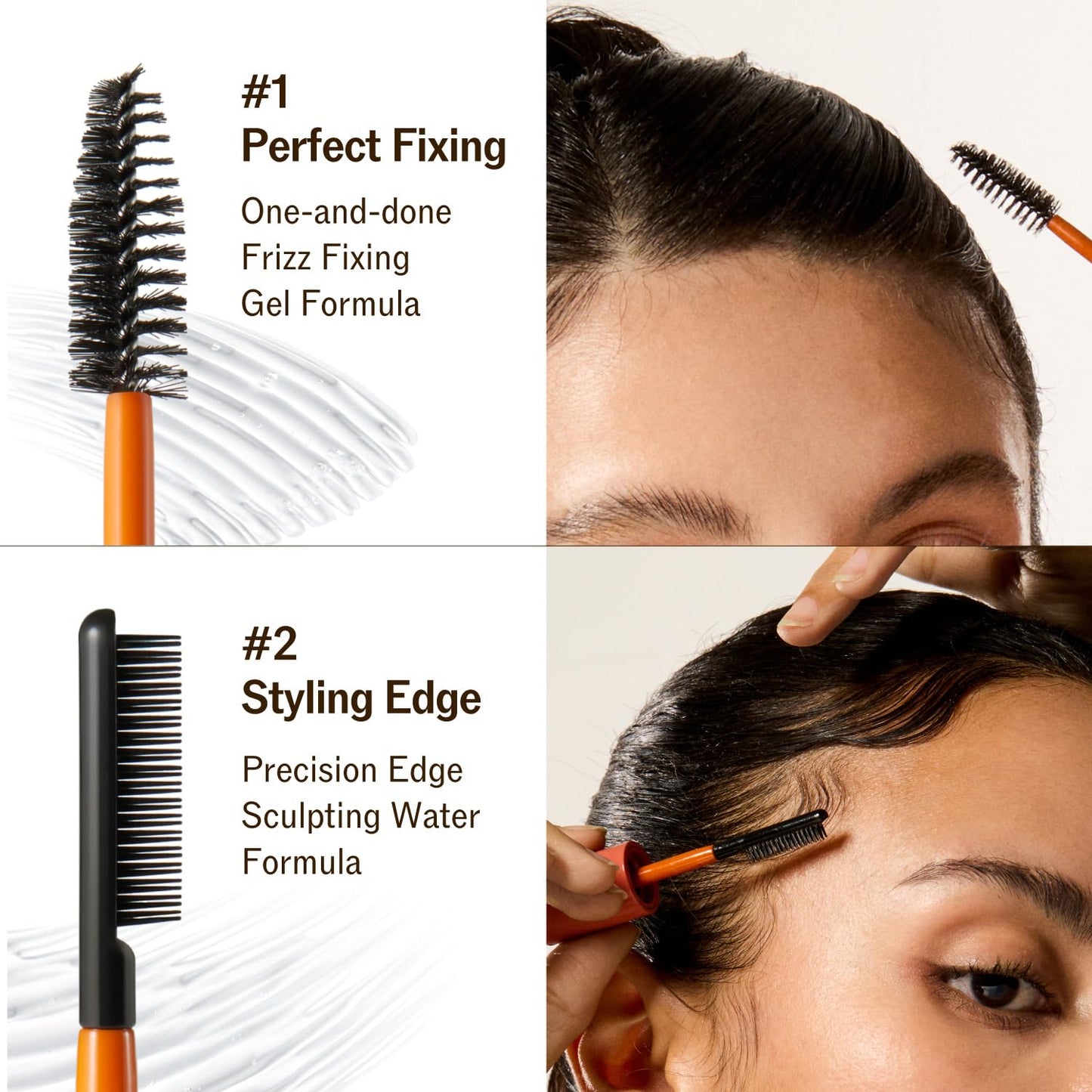 NARKA Hype Fit Hair Mascara for Fine Hair – Fly Away Stick & Lightweight Taming Wand for Baby Hairs & Frizz, Dual-Brush Hair Finishing Stick, Natural Hold, Non-Greasy, Easy-Wash