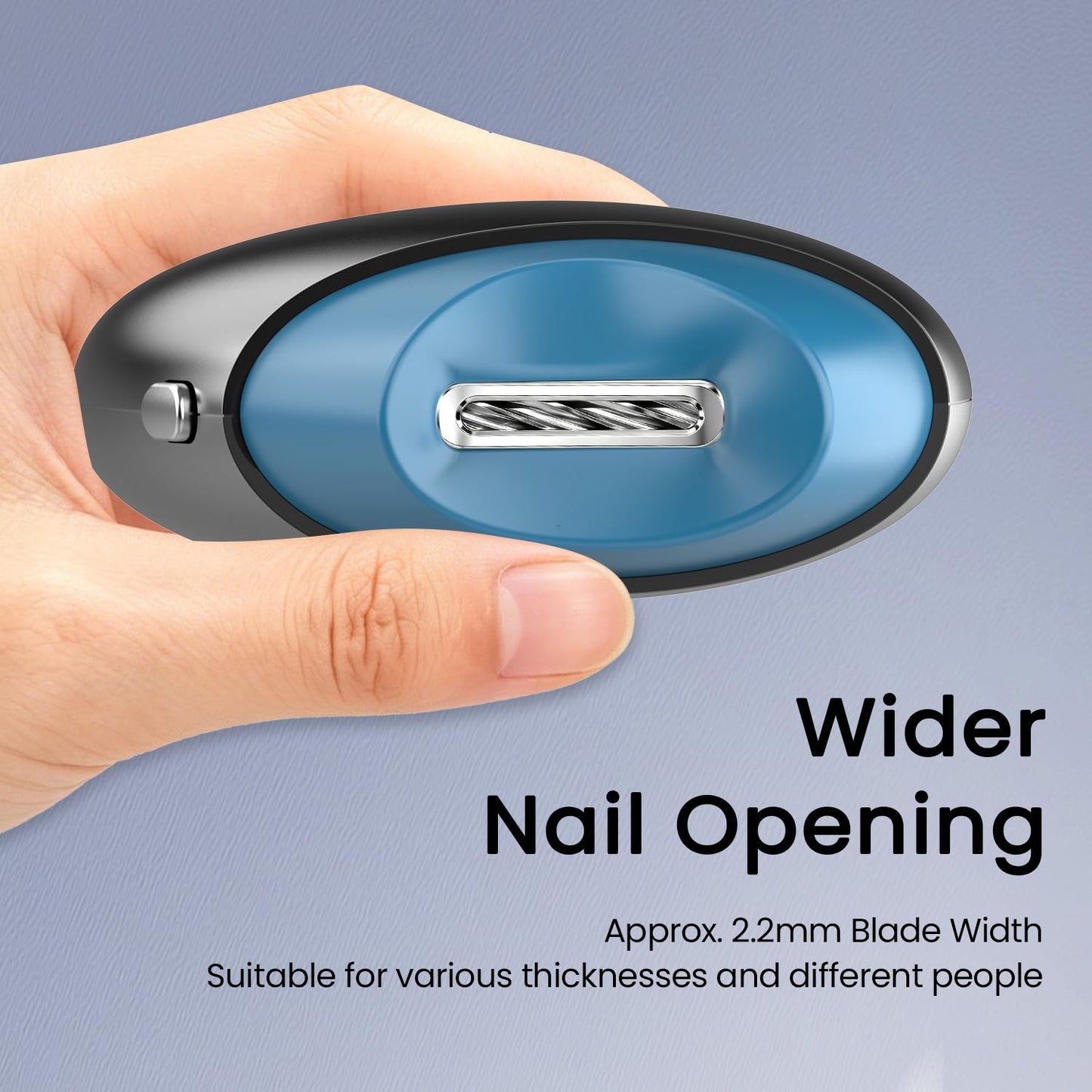 Upgraded Electric Nail Clipper with Thickened Blade Heads, Rechargeable Cordless Automatic Electric Nail File, Easy & Safe Electric Nail Trimmer for Autism Kids, Adult, Seniors Fingers/Toenails