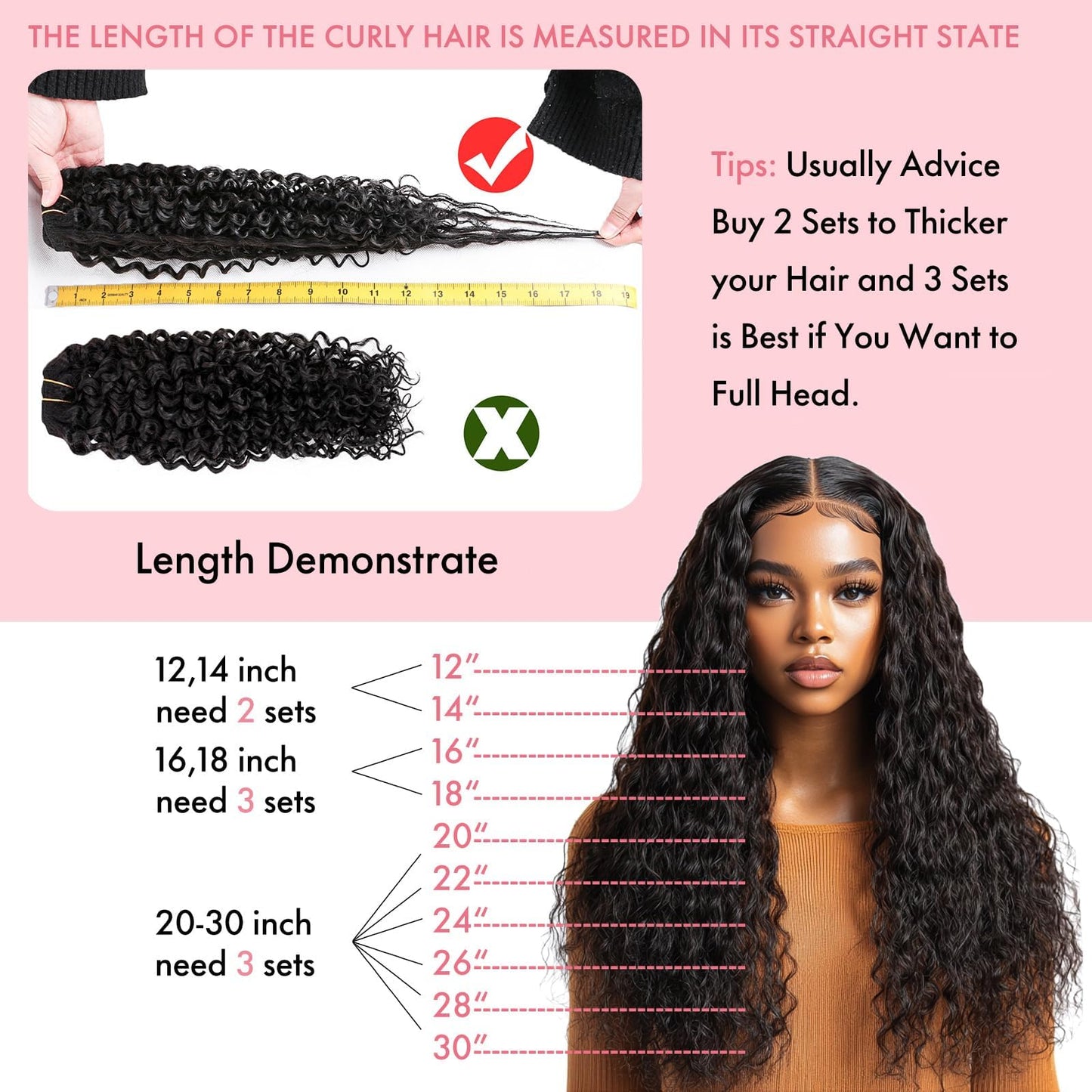 SIYUSI Kinky Curly Clip In Hair Extensions, 3C 4A 100% Brazilian Remy Human Hair Clip Ins, Invisible & Scalp-Friendly, Natural Black Color, 3.52oz, 7Pcs 18 Inch