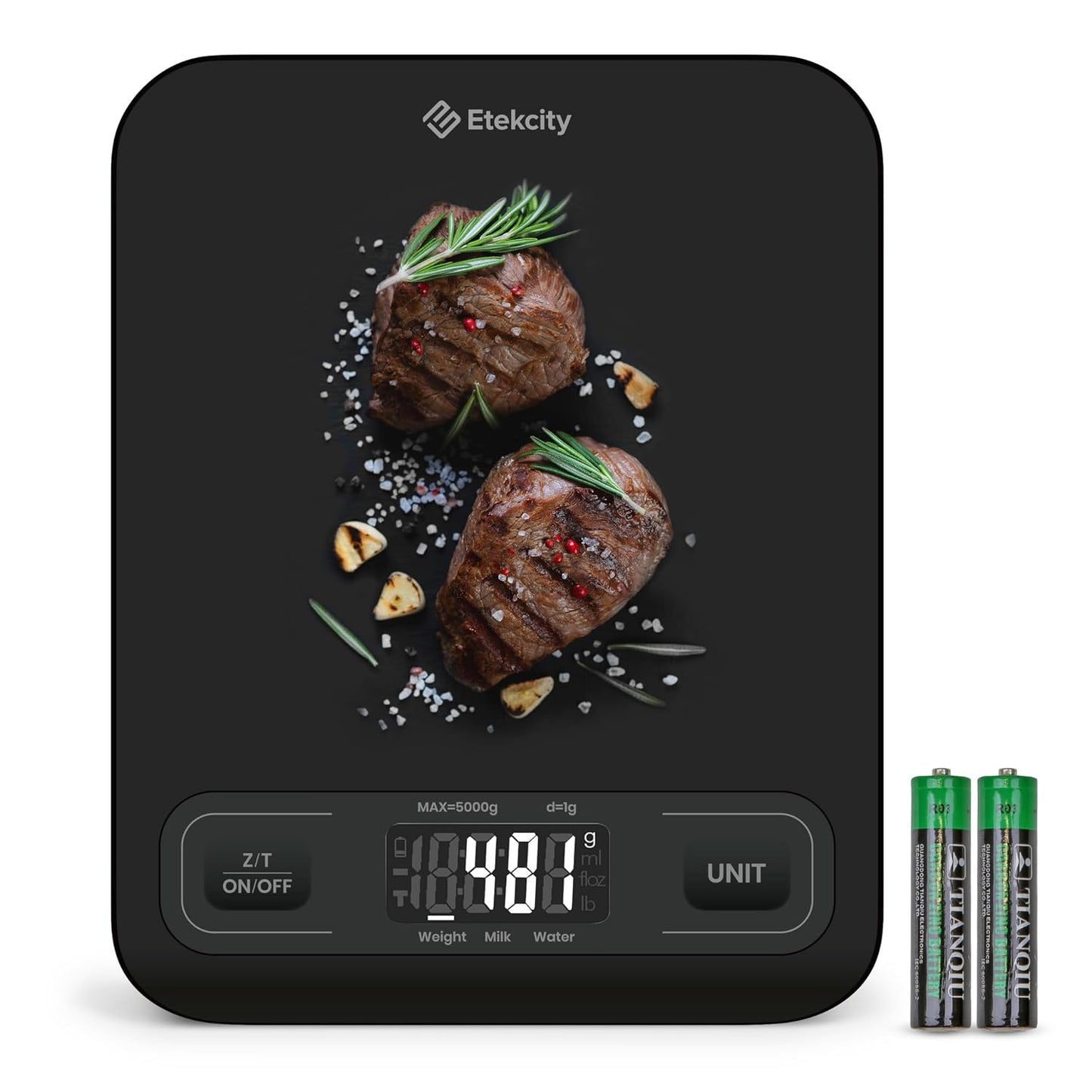 Digital Kitchen Scale - Accurate Grams & Ounces Measurement for Weight Loss, Baking & Meal Prep | Medium 304 Stainless Steel