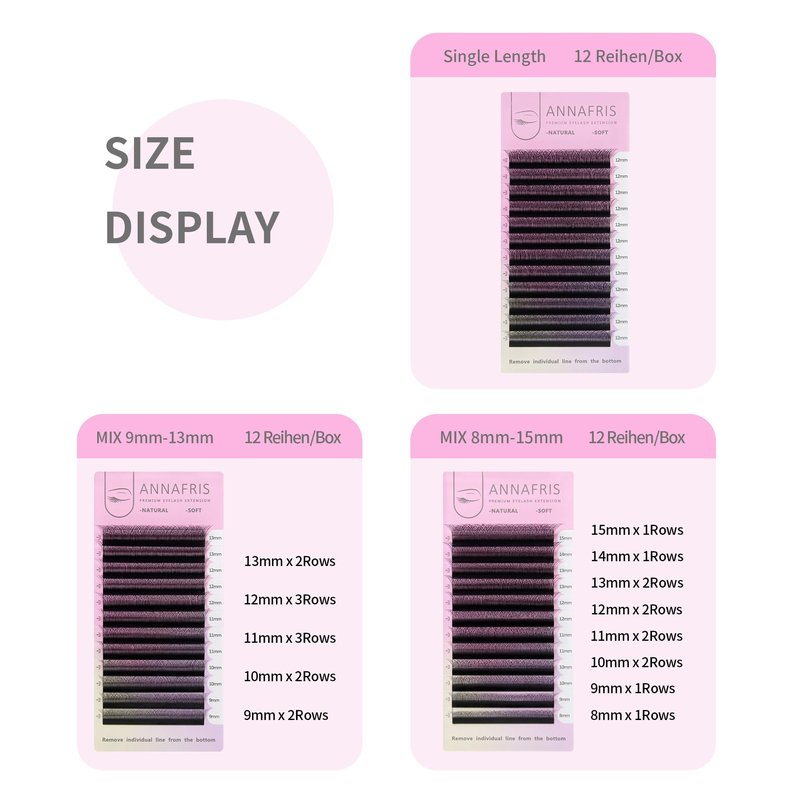 ANNAFRIS 6D Premade Fan W Shape Eyelash Extensions Volume Self Fanning False Lashes Makeup Supplies Professional Use Lash Extension