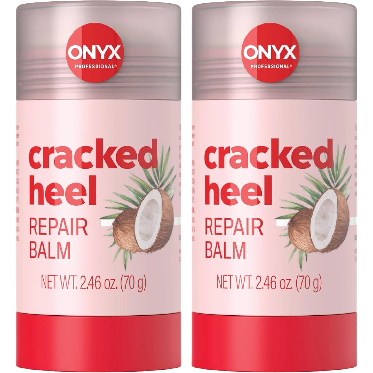 Onyx Cracked Heel Repair Balm Stick - Moisturizing Treatment for Dry Feet | Citrus Scent, 2-Pack