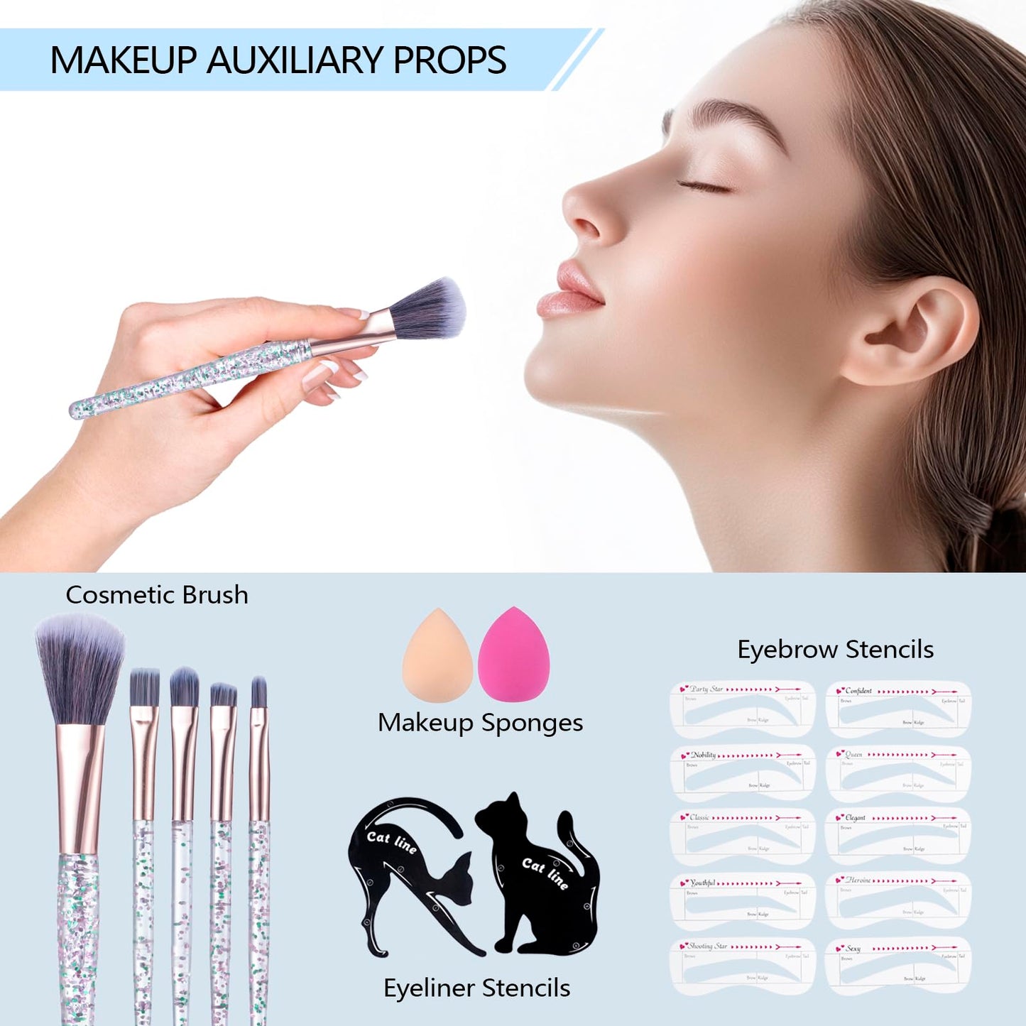 Makeup Kits For Girls Teens, Makeup Gift Set For Women with Eyeshadow Palettes, Brushes, Lip Gloss, Travel Make up Starter Kit For Beginners (C01612)