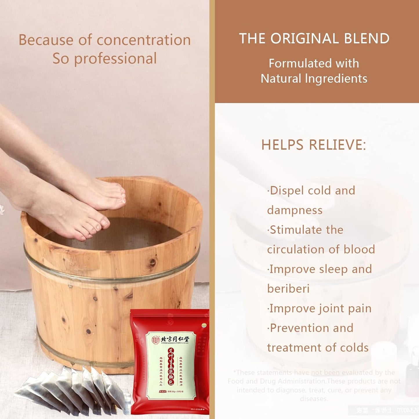 Herbal Foot Soak Spa - Relaxing 900g Therapy Pack | 30 Sachets for Soothing Relief