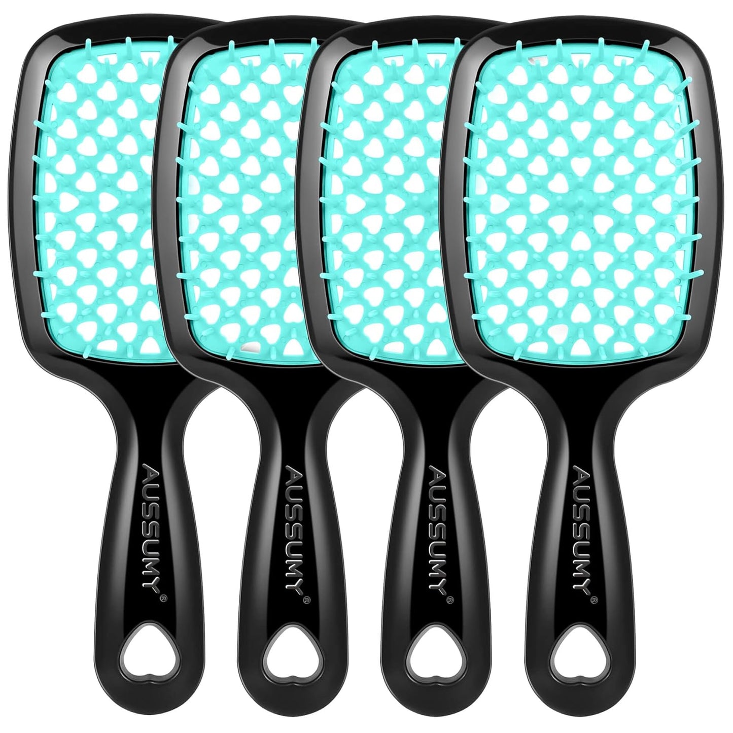 Vented Detangling Hair Brush Set - Soft Bristles for Effortless Tangle-Free Styling | Ideal for Curly, Straight, Wet, Dry Hair - Magenta - 2 Pack