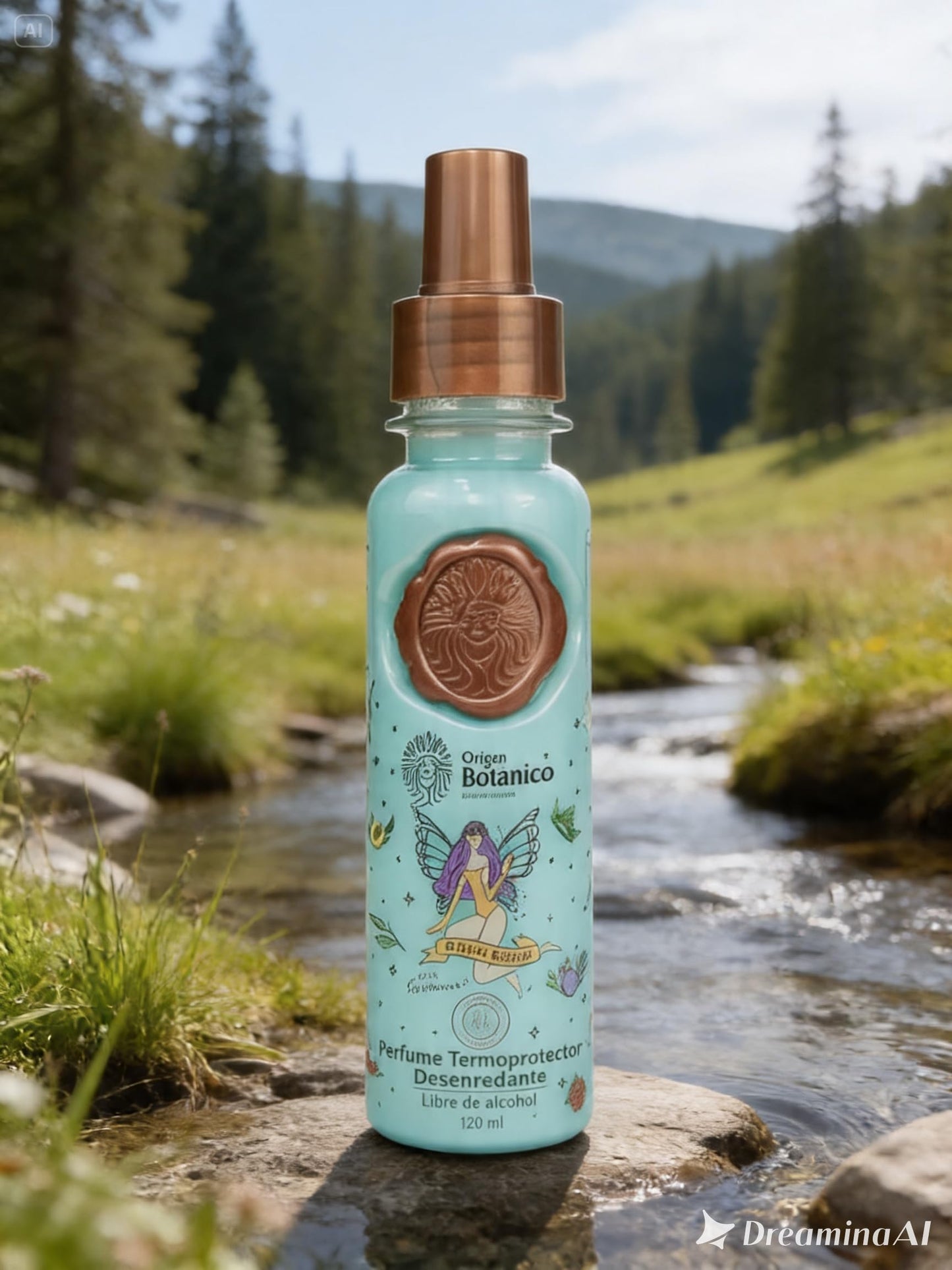 Origen Botánico Perfume Termoprotector para Cabello, Sin Alcohol, Antifrizz, Desenredante, Protección solar, Con Feromonas, Aroma Ritual de Tentación Jazmín y Vainilla 120ML. Todo tipo de cabello.