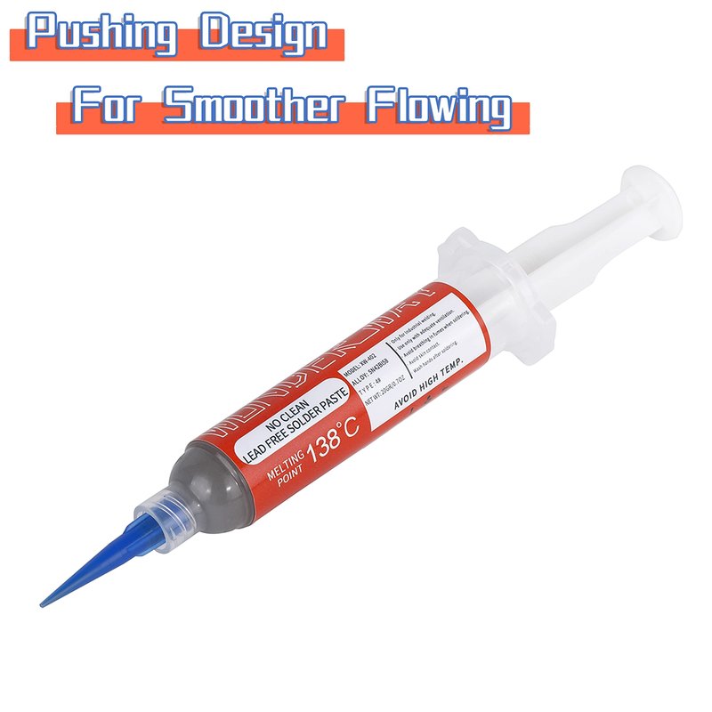 Wonderway Sn42/Bi58 T4 Lead Free Solder Paste No Clean, 138℃ Melting Point (20g)