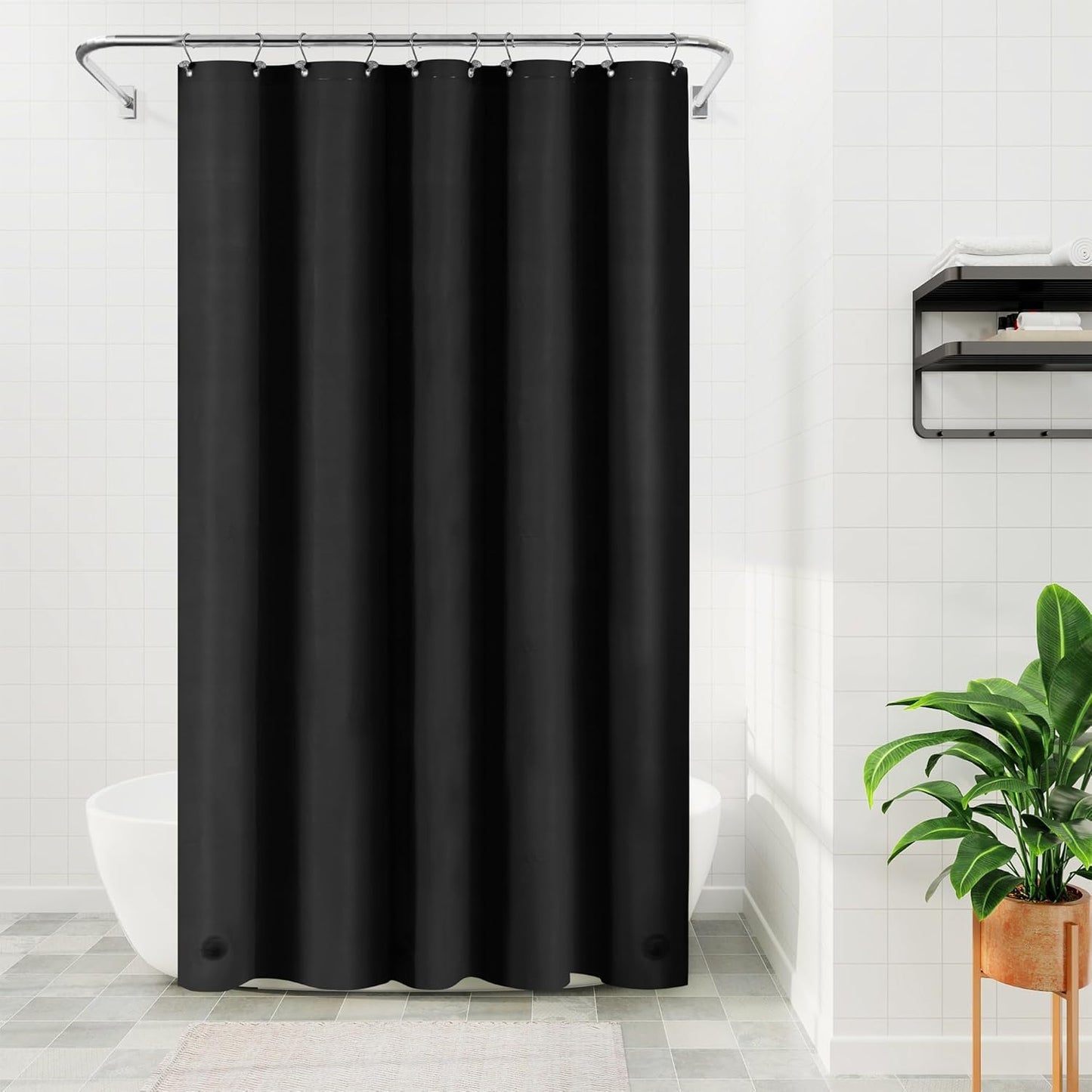 Clear Plastic Shower Liner - Premium Waterproof PEVA Curtain with Rustproof Grommets & 3 Magnets | Standard Size