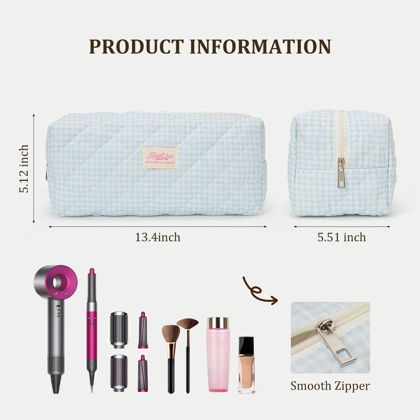 HiTotes Hair Tools Travel Bag Compatible with Dyson Airwrap Cute Floral Travel Case for Shark Flexstyle Hair Tools Organizer