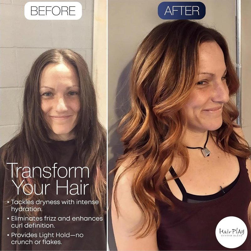 Hair Play Set #1 Hair Foam Mousse - Light Hold Styling Foam for Frizz Control - Volume Mousse for Fine Hair & Natural Straight Hair- Lightweight & Non-Greasy - Refill Hair Mousse Bottle - 16 Fl Oz