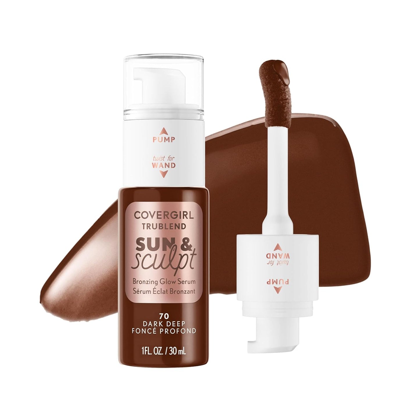 COVERGIRL TruBlend Bronzing Glow Serum - Buildable Radiant Finish | 30 Light Medium