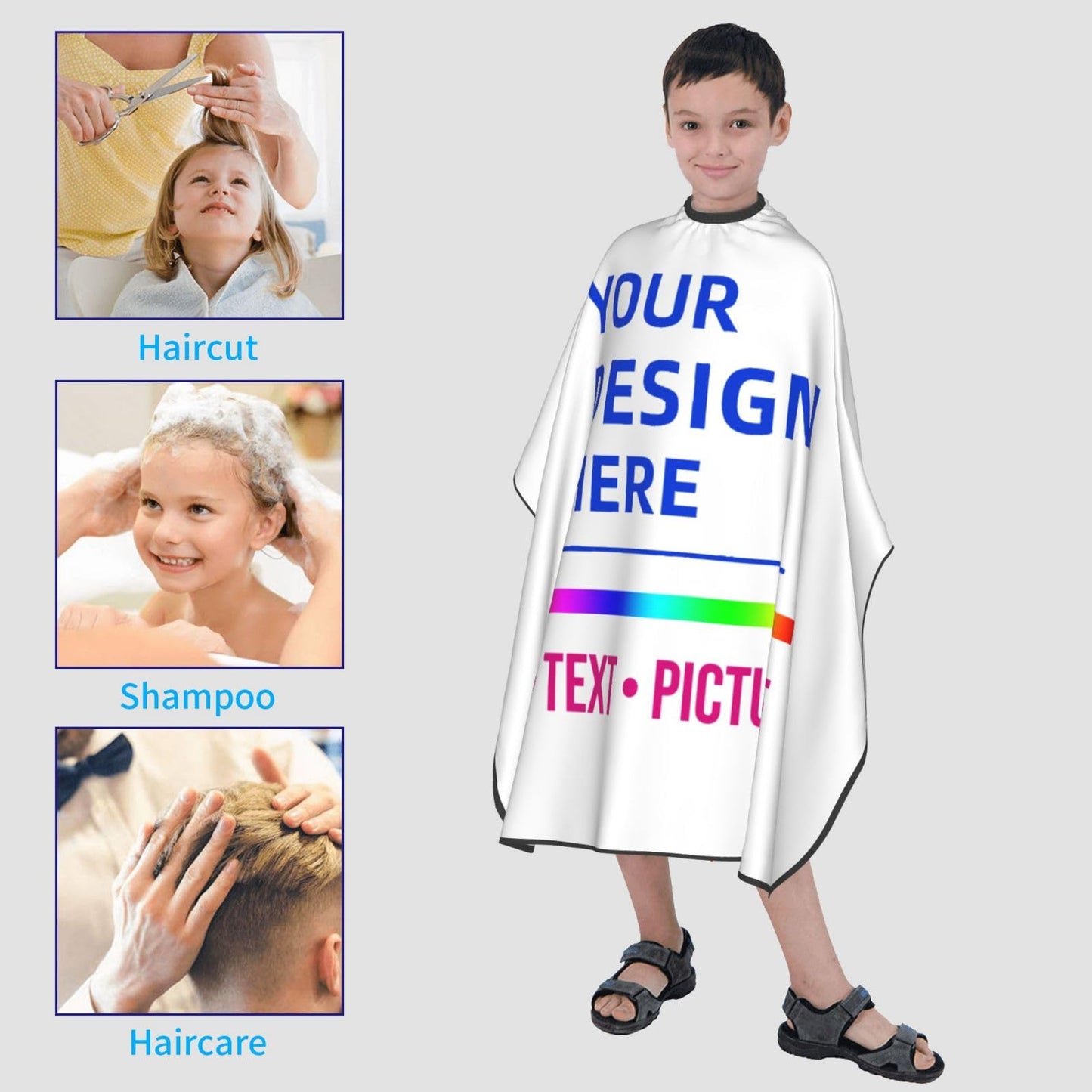 MALIMAHOO Custom Barber Cape Personalized Salon Haircut Capes Hairdressing Apron For Home Salon and Barbershop
