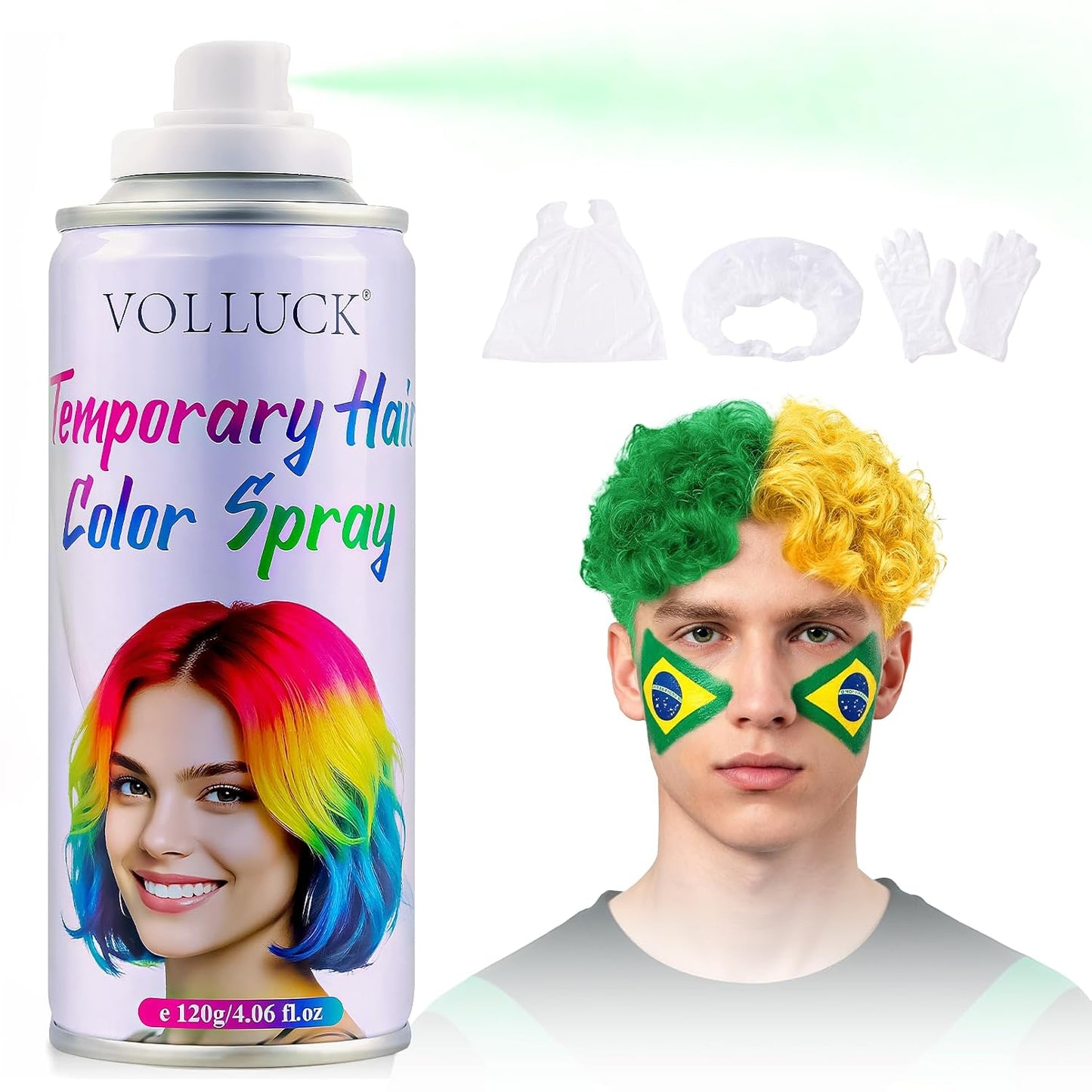 Temporary Blue Hair Spray - 1-Day Hair Color for Kids & Adults | Fast-Drying, Non-Sticky, Washable 4.06 Fl Oz