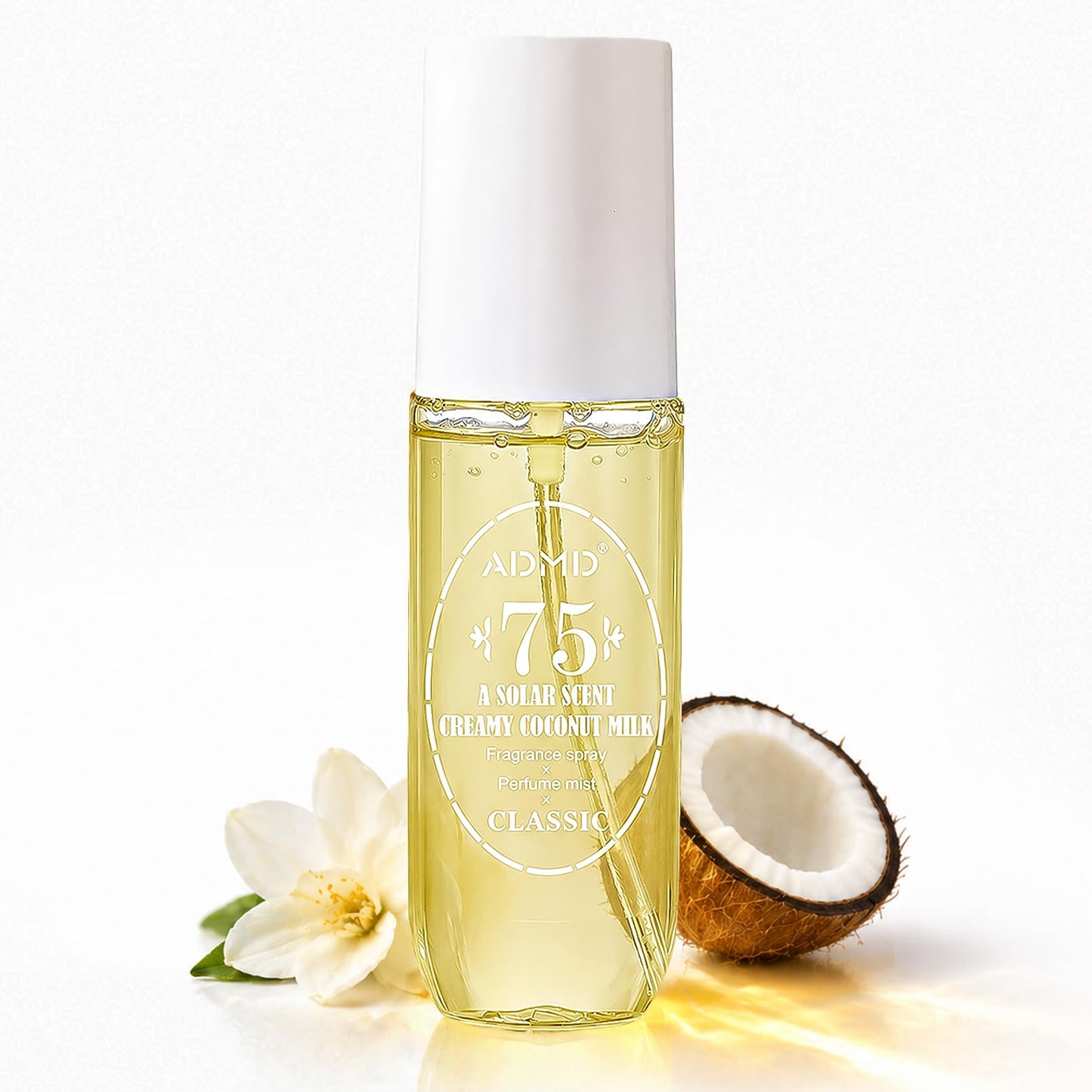 Seaboll Body & Hair Mist for Women & Girls | Alcohol-Free Coconut Vanilla Fragrance Perfume Mist | Soft Tropical Floral Beach Scent, Lightweight Vegan Water-Based Body Spray, Gift for Teens - 3 oz