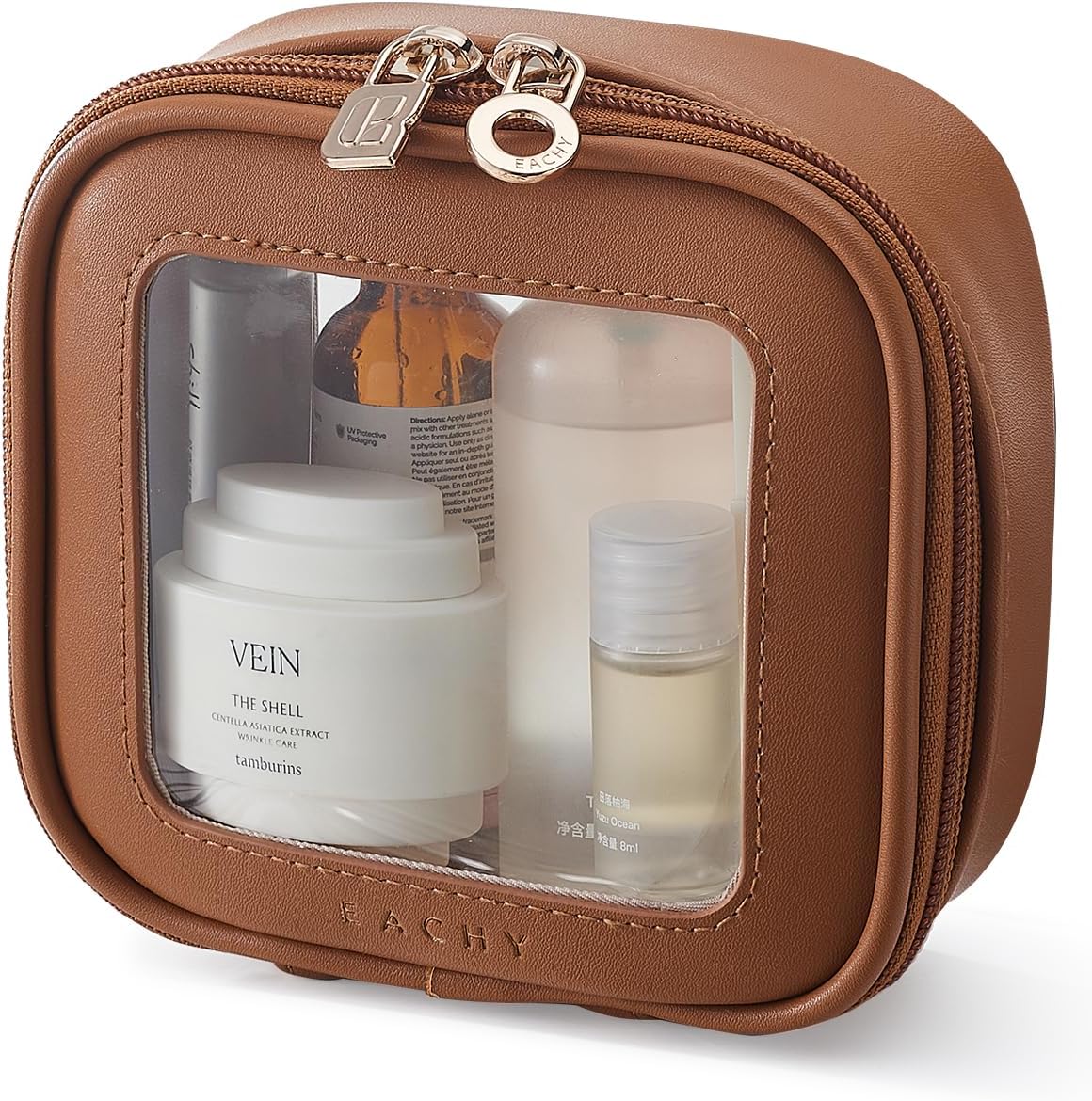 Clear Makeup Bag - Waterproof TSA Approved Toiletry Organizer for Women | Portable Zipper Pouch for Travel Essentials