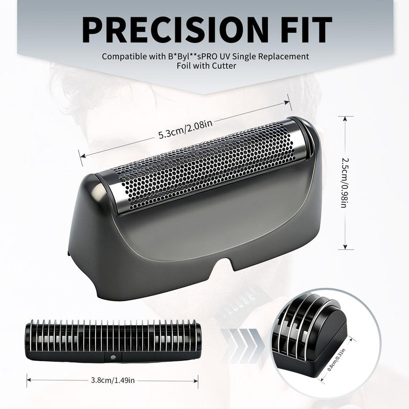 Shaver Replacement Foil and Cutter,Compatible with BaBylissPRO UVFOlL Single Replacement Foil with Cutter-Grey