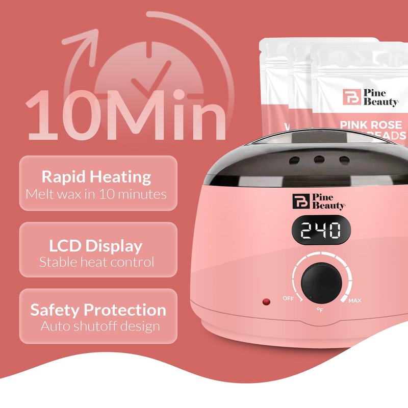 Hair Removal Warmer with Digital Temperature Control – Hard Bead Melting Machine for Women, Professional Home Kit with Pot, Fast Heating System Upgraded