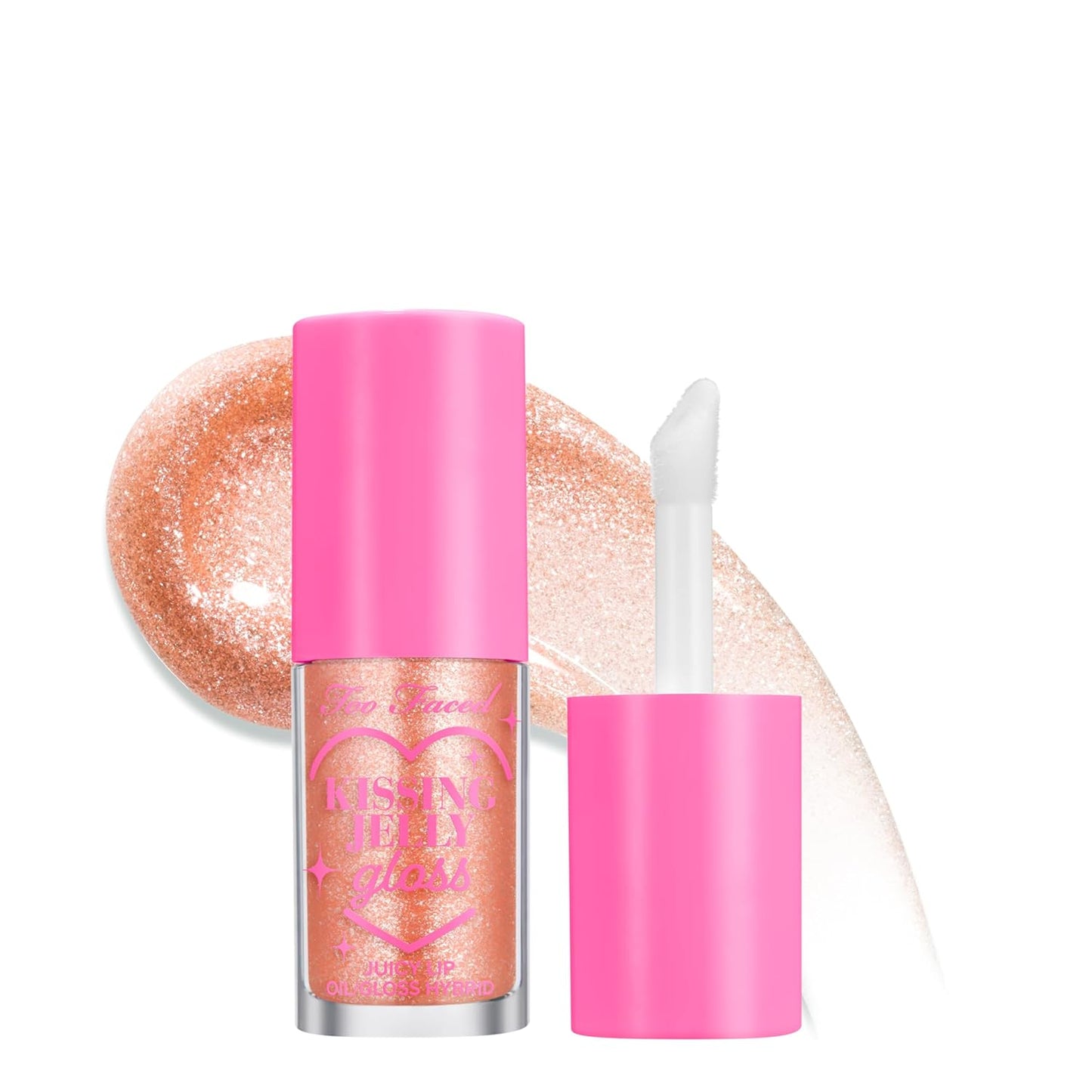 Too Faced Kissing Jelly Lip Oil Gloss - Hydrating Lip Oil & Gloss Hybrid for Moisture & Shine